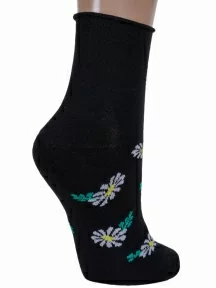 Женские носки без резинки VASILINA, 1С8234, ЧЕРНЫЕ