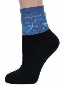 Комплект из 3 пар детских махровых носков Гамма, 3-С663, ЧЕРНЫЕ