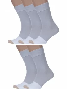 Комплект из 5 пар мужских носков MSCLUB №М46, 5-nm-525, СВЕТЛО-СЕРЫЕ