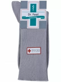 Комплект из 3 пар мужских медицинских носков Dr. Feet (PINGONS), 3-15DF1, СВЕТЛО-СЕРЫЕ