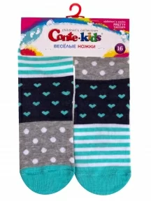 Детские носки Conte kids, 17С-10СП, рис. 282, СЕРО-БИРЮЗОВЫЕ