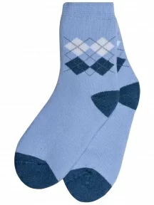 Детские махровые носки RuSocks (Орудьевский трикотаж) ТЕМНО-ГОЛУБЫЕ (Д-49)