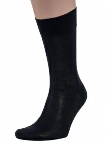 Мужские носки из 100% мерсеризованного хлопка Grinston socks (PINGONS), 15D20, ЧЕРНЫЕ