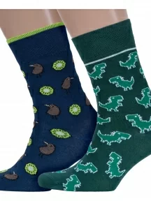 Комплект из 2 пар мужских носков DiWaRi, 2-20С-37СП, микс 9