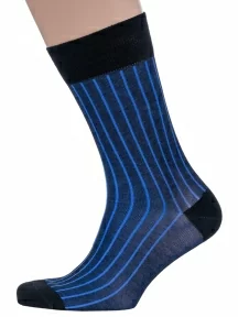 Набор мужских носков из мерсеризованного хлопка, 6 пар (ТМ Sergio di Calze), PG-18SC2-6, ЧЕРНЫЕ