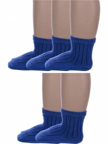 Комплект из 5 пар детских носков Альтаир, 5-М20, ВАСИЛЬКОВЫЕ
