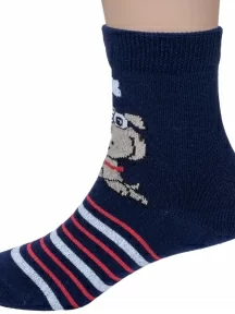 Детские носки "НАШЕ" Смоленской чулочной фабрики, 222С11, рис. 2, ТЕМНО-СИНИЕ №3-1