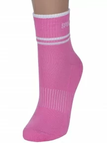 Женские спортивые носки с махровым следом LORENZline, С25М, РОЗОВЫЕ
