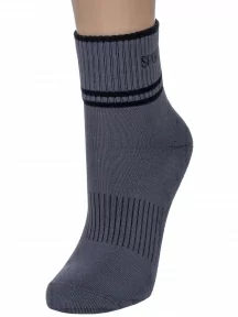 Женские спортивые носки с махровым следом LORENZline, С25М, СЕРЫЕ