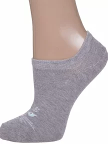 Подростковые ультракороткие носки "Красная ветка", ПС-1419, СЕРЫЕ