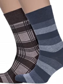 Комплект из 2 пар мужских носков Брестские (БЧК), 2-15С2125, микс 7
