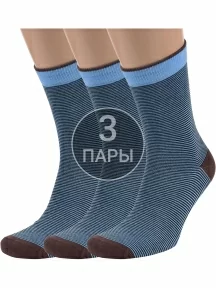 Комплект из 3 пар мужских носков ХОХ FANTASY, 3-XF-54, ДЖИНСОВЫЕ