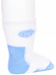 Детские махровые носки LORENZline, Л79, БЕЛО-ГОЛУБЫЕ