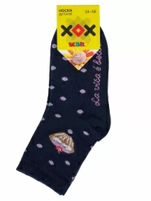 Детские носки ХОХ, D-3R8, ТЕМНО-СИНИЕ
