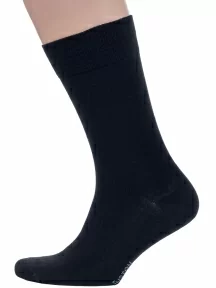 Набор из 5 пар мужских хлопковых носков (ТМ Grinston socks), PG-17D1-5, ЧЕРНЫЕ