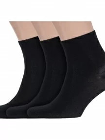 Комплект из 3 пар мужских бамбуковых носков ХОХ, 3-X-1124, ЧЕРНЫЕ