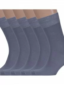 Комплект из 5 пар мужских носков ХОХ из тенселя, 5-X-1123, СЕРЫЕ