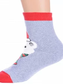 Детские махровые носки "Красная ветка", С-1607, СЕРЫЕ