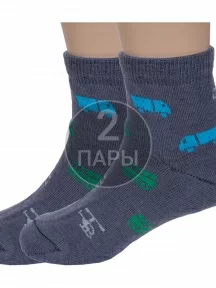 Комплект из 2 пар детских носков Альтаир ТЕМНО-СЕРЫЕ (2-А56)