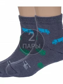 Комплект из 2 пар детских носков Альтаир, 2-А56, ТЕМНО-СЕРЫЕ