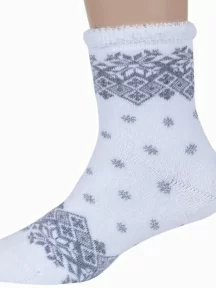 Детские махровые носки "Красная ветка", С-1614, БЕЛЫЕ