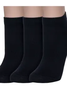 Комплект из 3 пар женских носков RuSocks (Орудьевский трикотаж) ЧЕРНЫЕ (1540) (3-Ж-2131)