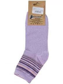 Женские носки Альтаир, С46, БЛЕДНО-СИРЕНЕВЫЕ с фиолетовыми полосками