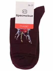 Женские носки Брестские (БЧК), 14с1100, рис. 607, ЕЖЕВИЧНЫЕ