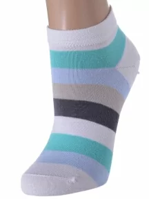 Женские короткие носки LORENZline, Д25, БЕЛЫЕ (мысок, пятка и резинка)