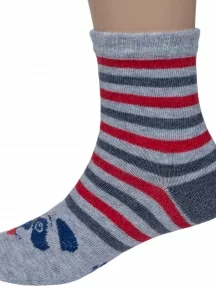 Детские носки "Красная ветка", С-789, СЕРО-КРАСНЫЕ