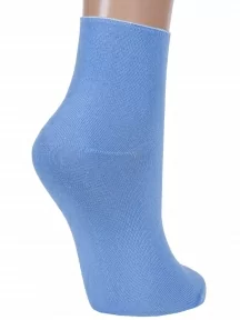 Женские носки без резинки ХОХ, G-1406, ГОЛУБЫЕ