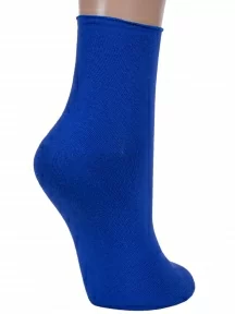 Женские носки без резинки ХОХ, G-1406, ВАСИЛЬКОВЫЕ