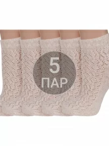 Комплект из 5 пар женских носков Брестские (БЧК), 5-19С1608, рис. 116, НАТУРАЛЬНЫЕ