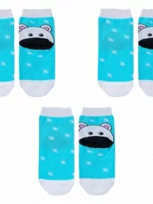 Комплект из 3 пар детских носков "Борисоглебский трикотаж", 3-8С707, №10 БИРЮЗОВЫЕ