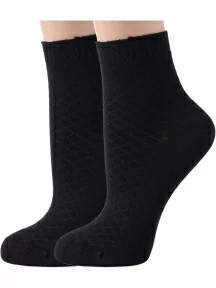 Комплект из 2 пар женских бамбуковых носков ХОХ, 2-G-223, ЧЕРНЫЕ