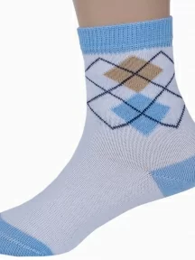 Детские носки RuSocks (Орудьевский трикотаж), Д3-13789, БЕЛО-ГОЛУБЫЕ