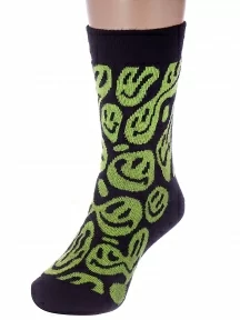 Детские носки Conte kids, 5С-11СП, рис. 635, ЧЕРНО-САЛАТОВЫЕ