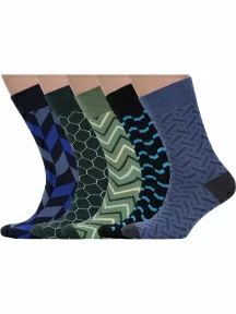 Набор из 5 пар мужских носков MSCLUB №М39, ВИ5-НМ39, микс 1