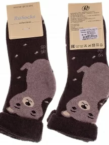 Детские махровые носки RuSocks (Орудьевский трикотаж), Д3-33490, КОРИЧНЕВЫЕ