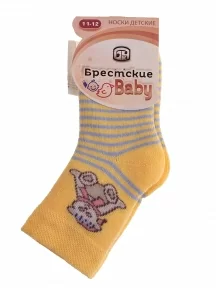 Детские махровые носки Брестские(БЧК), 14С3060, рис. 821, ЖЕЛТЫЕ