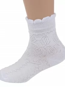 Детские носки "Алена", д304, рис. 01, БЕЛЫЕ