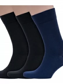 Комплект из 3 пар мужских носков Grinston socks (PINGONS) из 100% хлопка, 3-15D2, микс 3