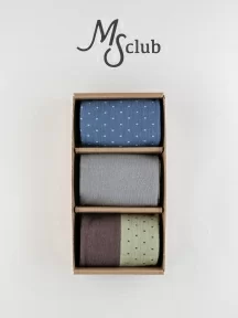 Набор из 3 пар мужских носков MSCLUB №М50, ВИ3-НМ50, микс 1 "Лесной"