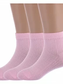 Комплект из 3 пар детских спортивных носков "Красная ветка", 3-С-736, РОЗОВЫЕ