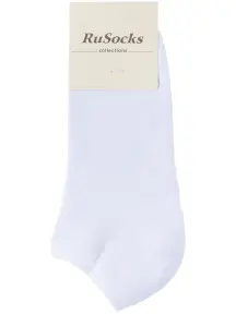 Женские махровые носки RuSocks (Орудьевский трикотаж) БЕЛЫЕ с точками (Ж-2334)
