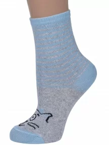 Комплект из 3 пар детских носков Альтаир, 3-С183, ГОЛУБЫЕ