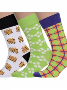 Комплект из 3 пар мужских носков MSCLUB №М38, msk3-М38, микс 2