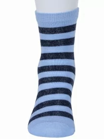 Детские носки "Борисоглебский трикотаж", 8С83, №4 ГОЛУБЫЕ с темно-синими полосами