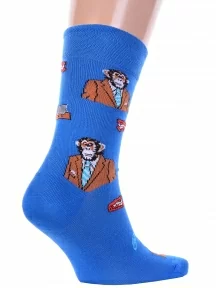 Мужские носки Брестские (БЧК), 16С2127, рис. 526, ЯРКО-СИНИЕ