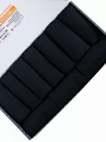 Набор из 10 пар мужских хлопковых носков Flappers Peppers, 10-1МБ19-0, черные в коробке NosMag